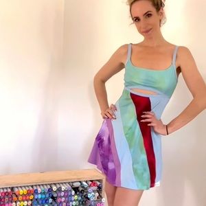 13 going on 30 Multicolor Cut-out Dress NWT